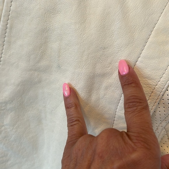 Converse Leather Moto Jacket Pale Yellow - Picture 5 of 9